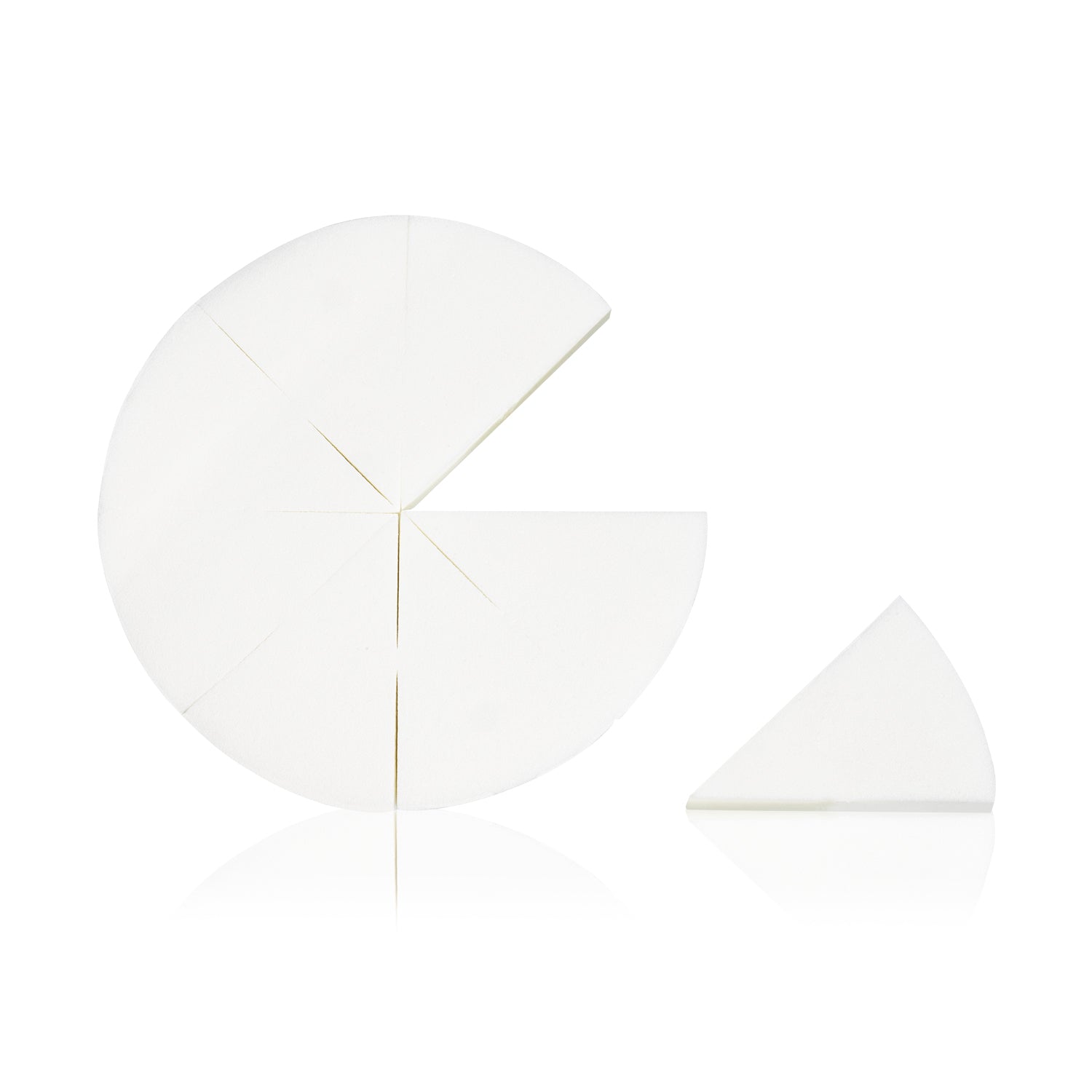 PAC Cosmetics Pressed Sponge (Triangle Pie) (White) (8 Pcs )