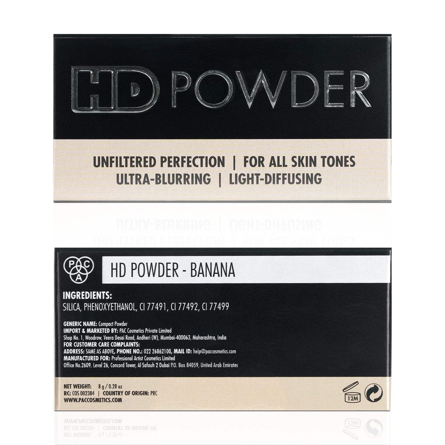 PAC Cosmetics HD Powder #Size_8 gm+#Color_Banana