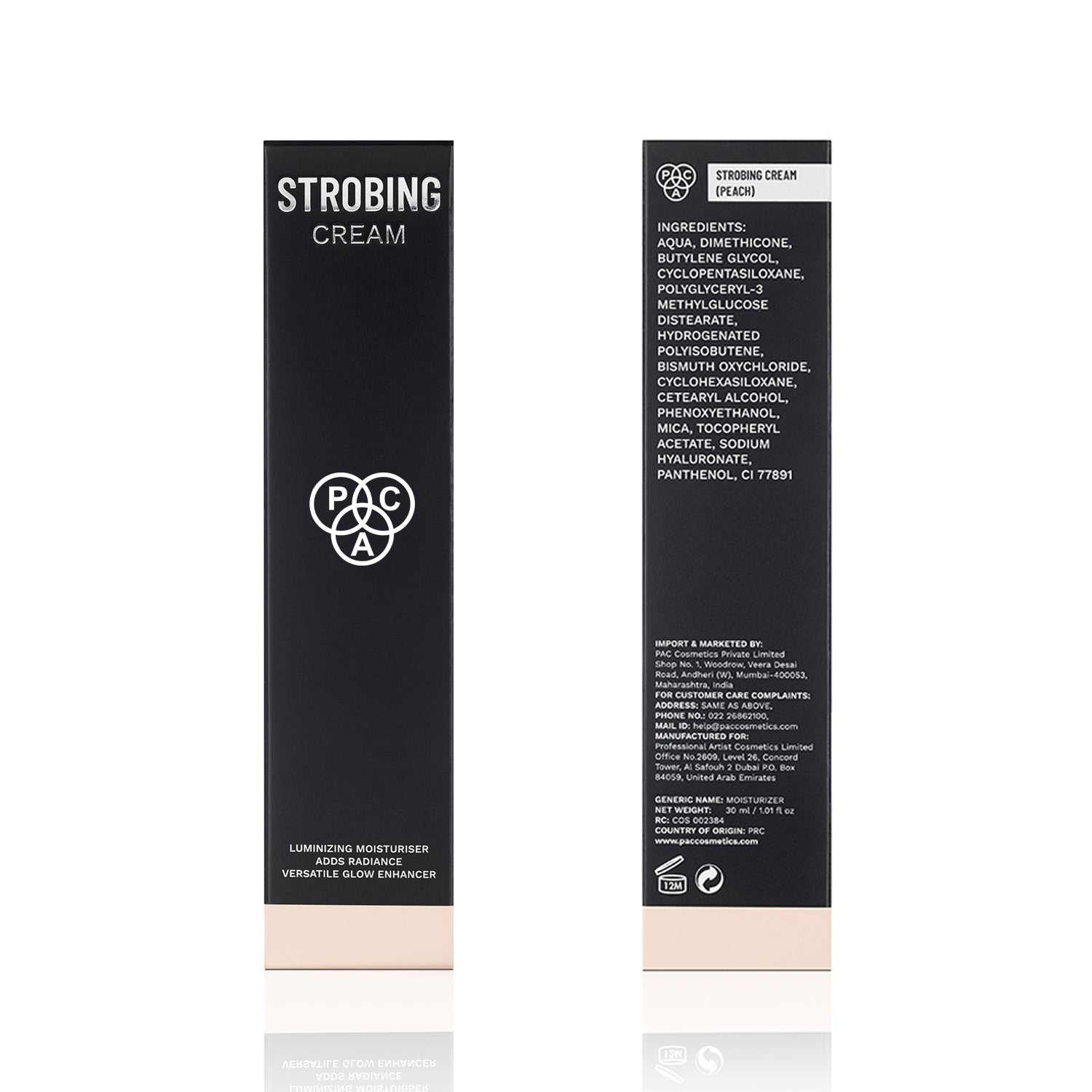 PAC Cosmetics Strobing Cream #Size_30 ml+#Color_Peach