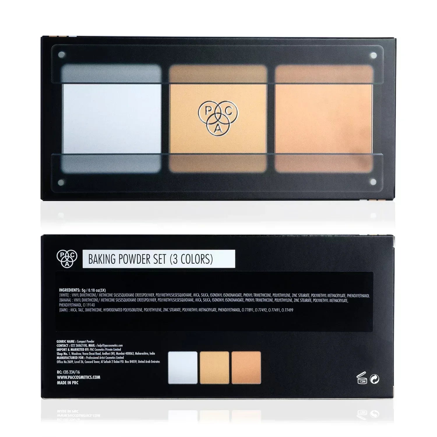 PAC Cosmetics Baking Powder Set X3 (5 gm)