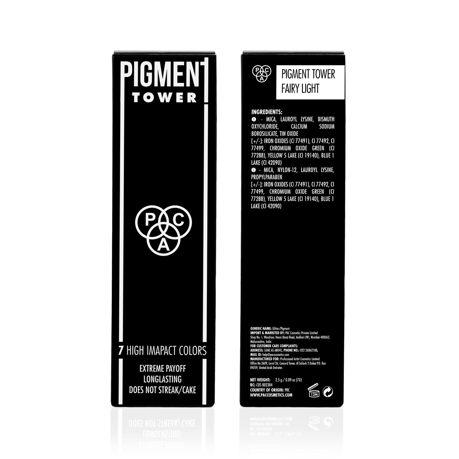 PAC Cosmetics Pigment Tower (7 in 1) (2.5 gm) #Color_Fairy Light