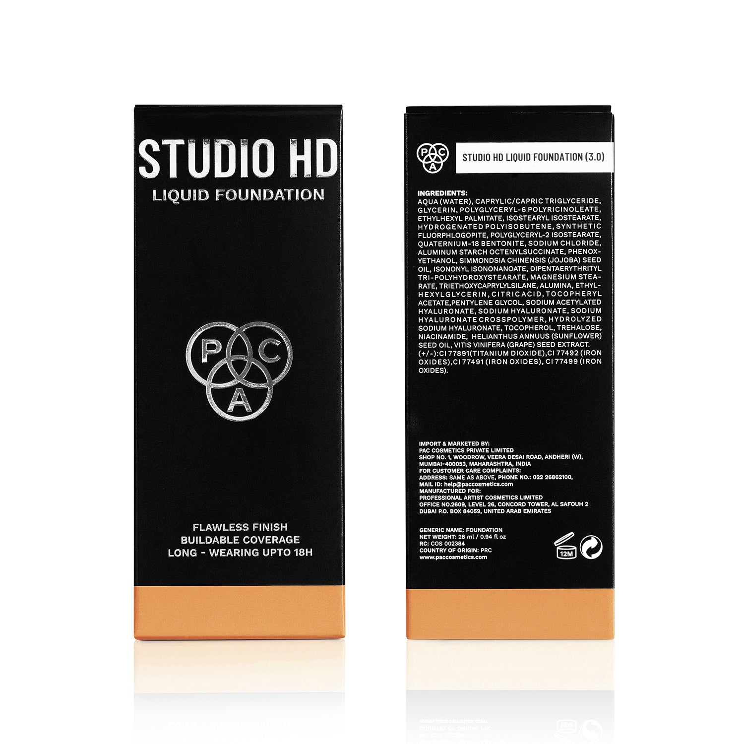 PAC Cosmetics Studio HD Liquid Foundation (28 ml) #Color_3