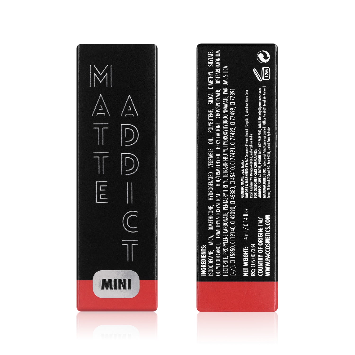 PAC Cosmetics Matte Addict #Size_4 ml+#Color_Kiss Me Baby