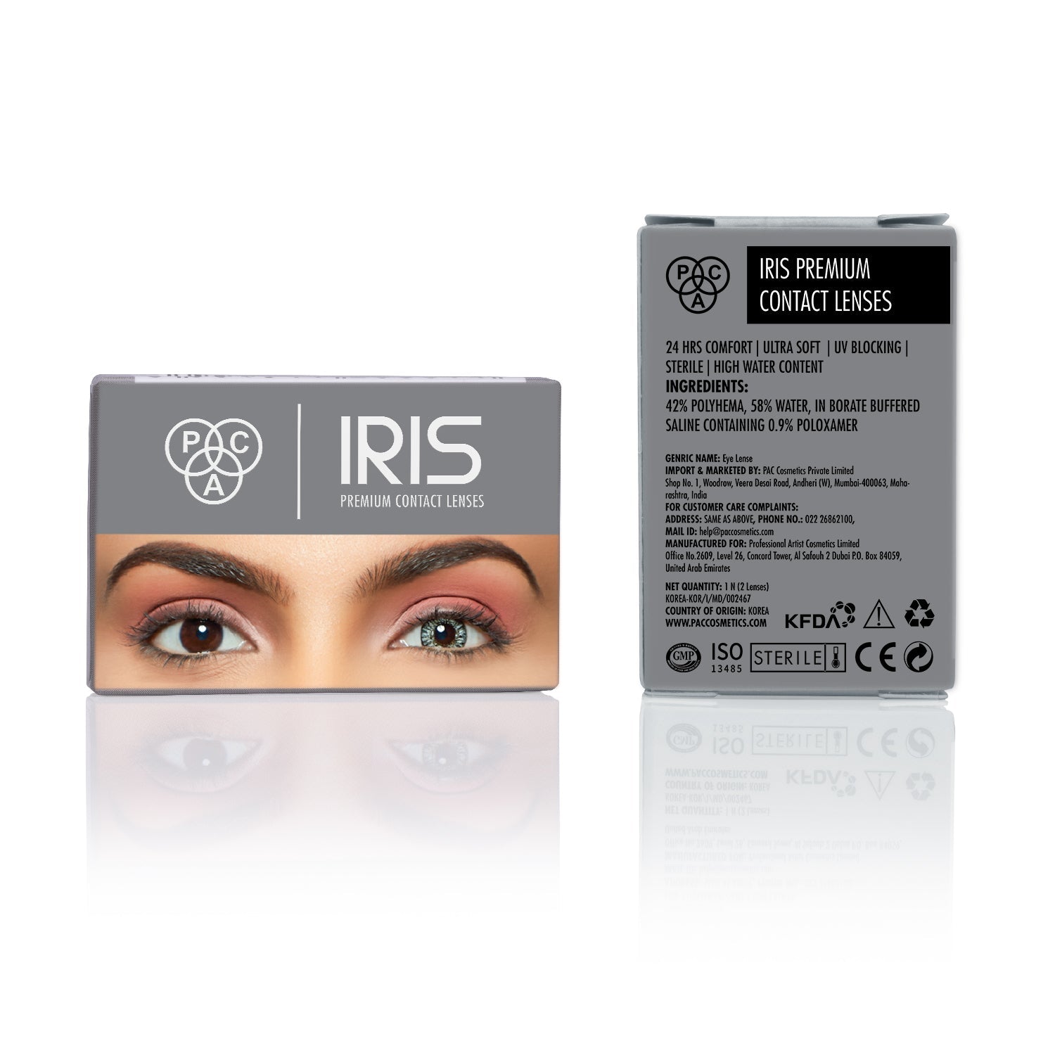 PAC Cosmetics IRIS Premium Contact Lenses (1 Pairs) #Color_Grey