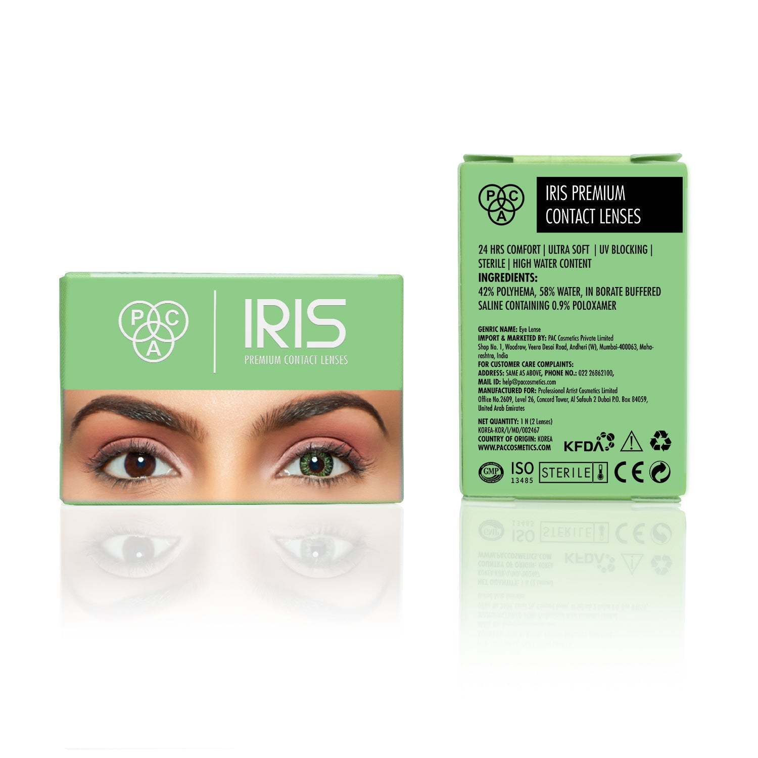 PAC Cosmetics IRIS Premium Contact Lenses (1 Pairs) #Color_Green