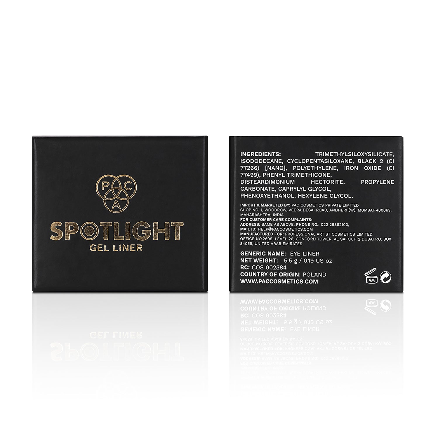 PAC Cosmetics Spotlight Gel Liner (5.5 gm) #Color_Black