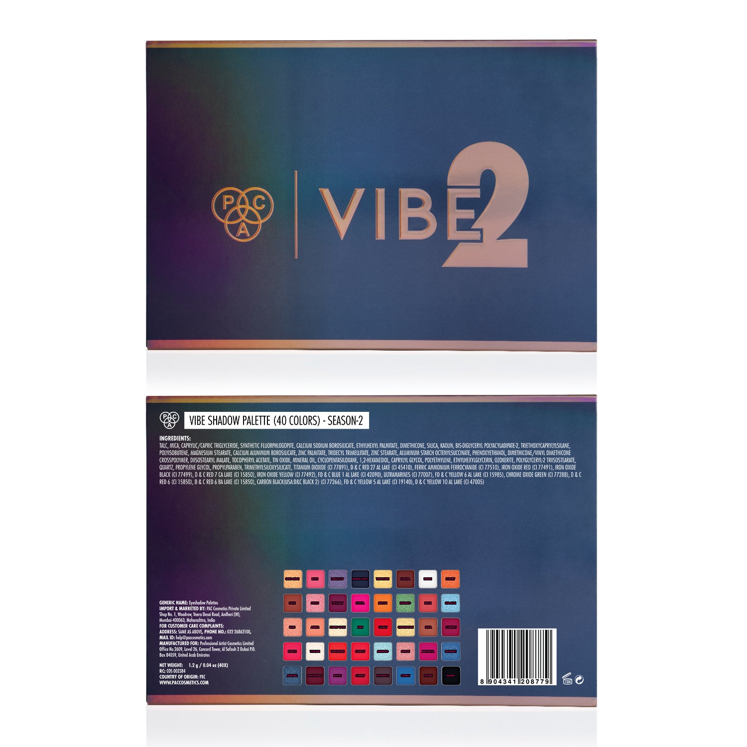 PAC Cosmetics VIBE Shadow X40 (1.2 gm) - Season 2