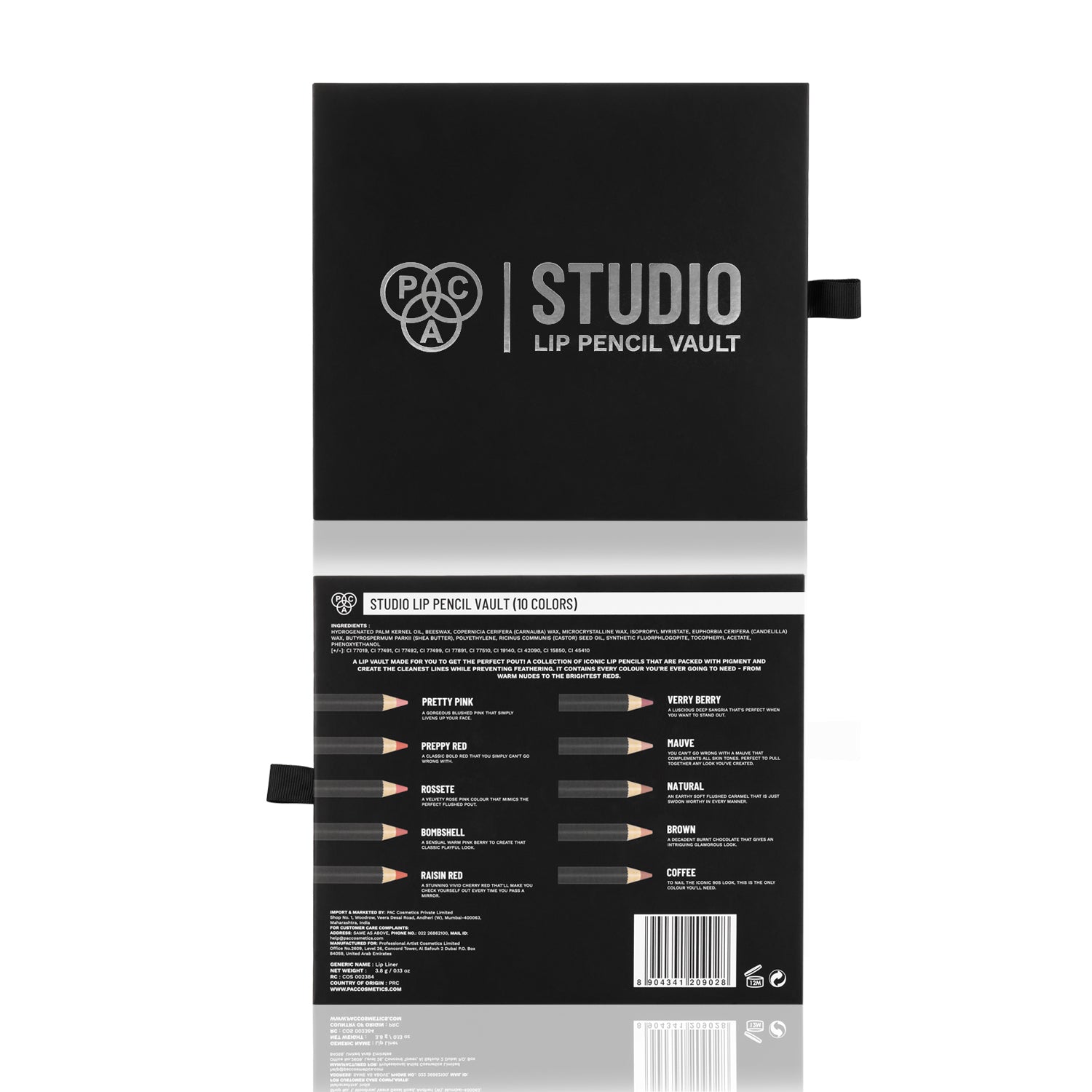 PAC Cosmetics Studio Lip Pencil Vault (Set of 10) (1.2 gm)