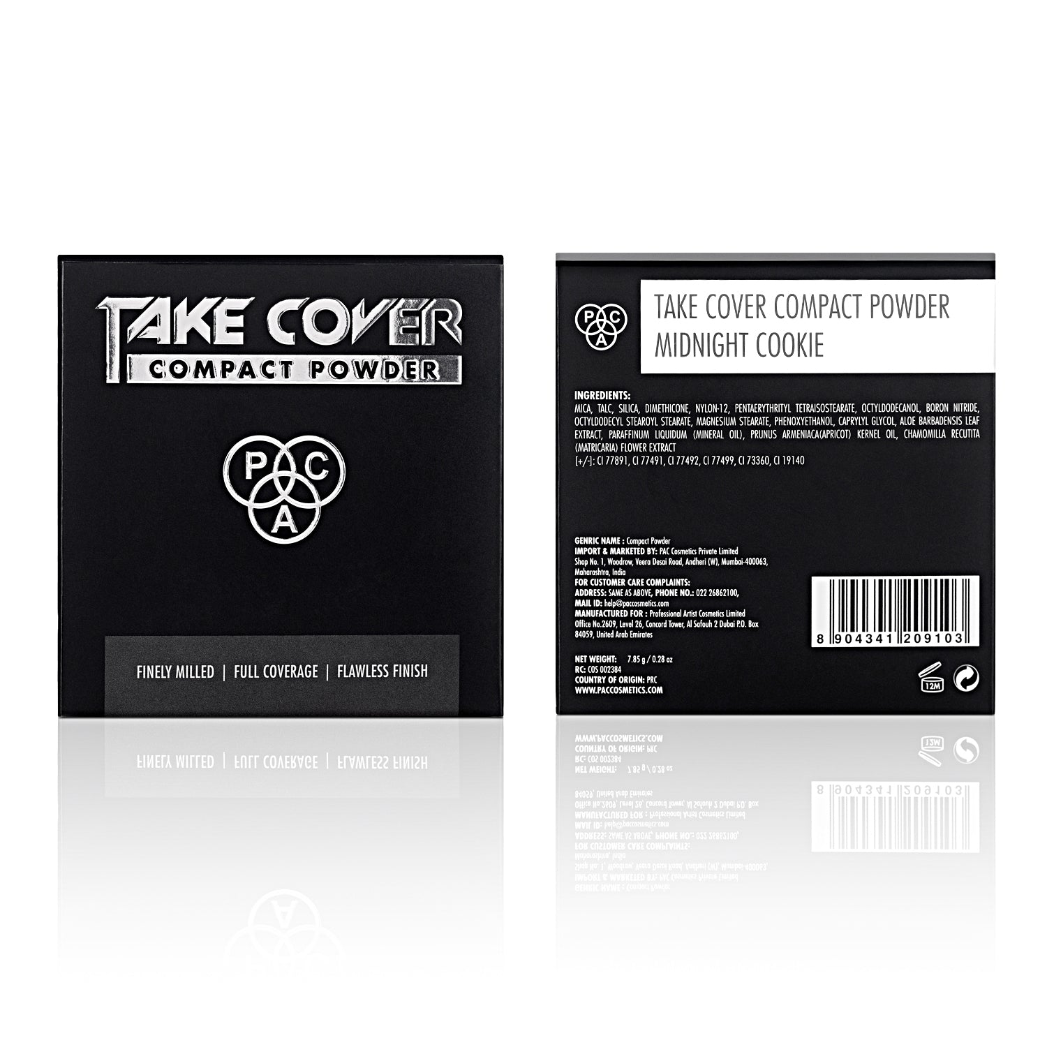 PAC Cosmetics Take Cover Compact Powder (7.85 gm) #Color_Midnight Cookie