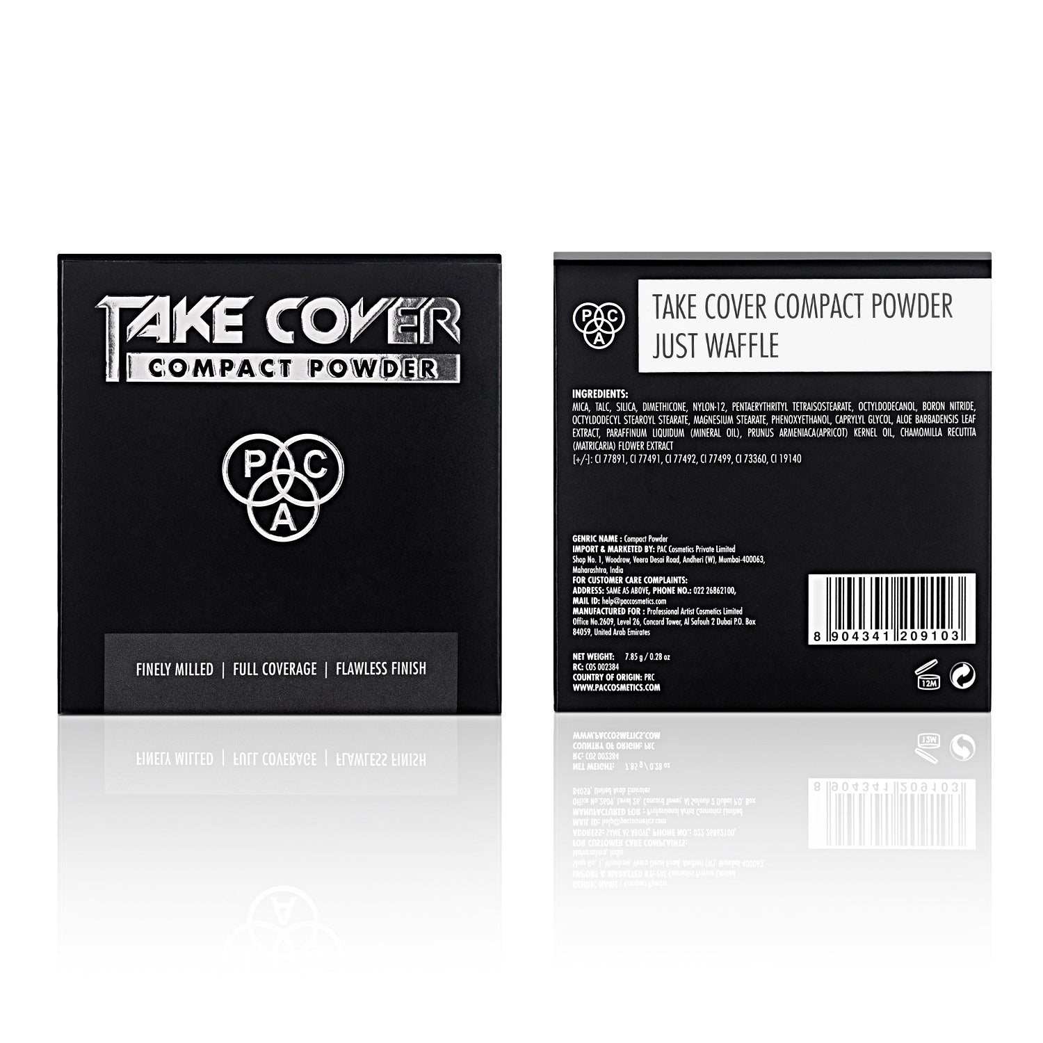 PAC Cosmetics Take Cover Compact Powder (7.85 gm) #Color_Just Waffle