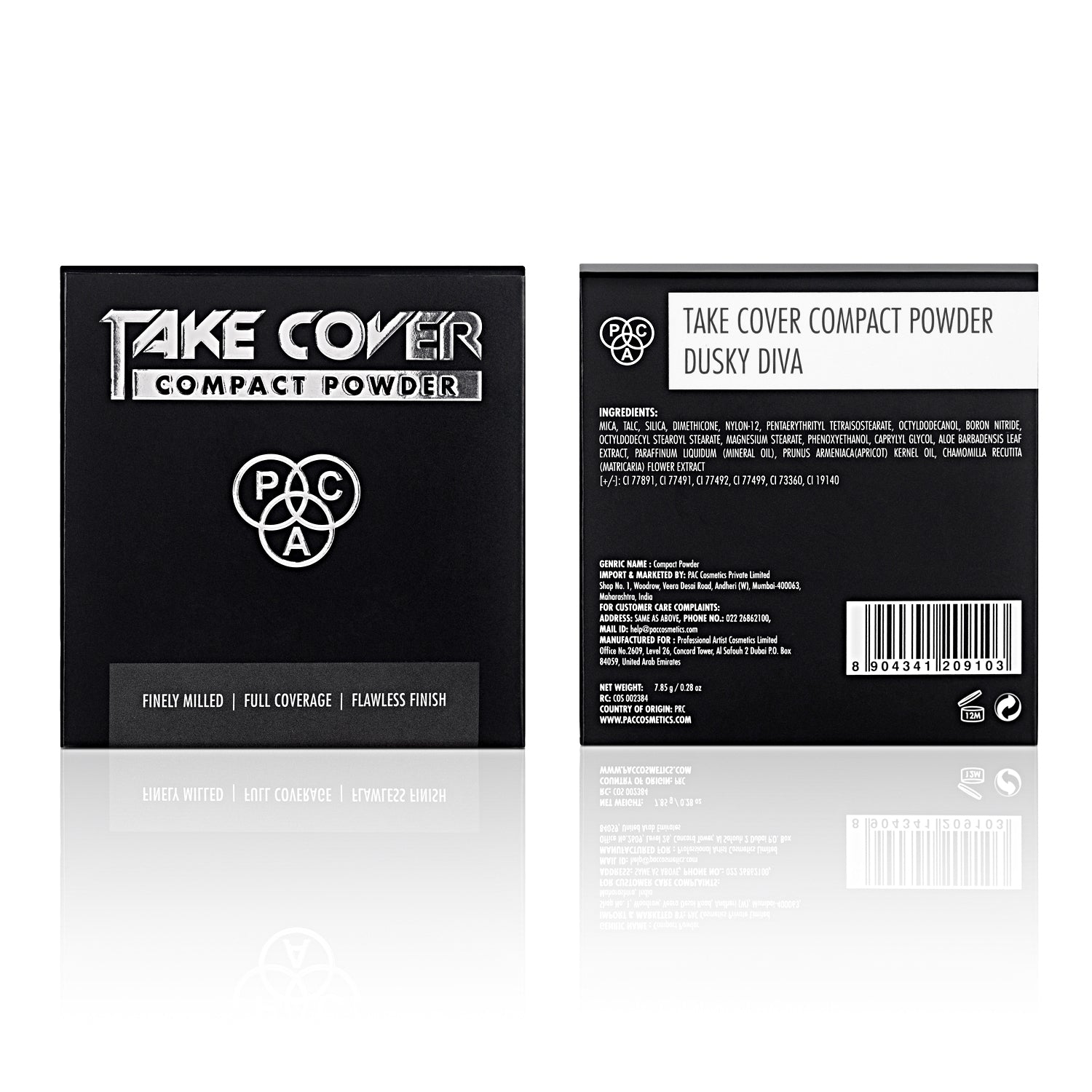 PAC Cosmetics Take Cover Compact Powder (7.85 gm) #Color_Dusky Diva