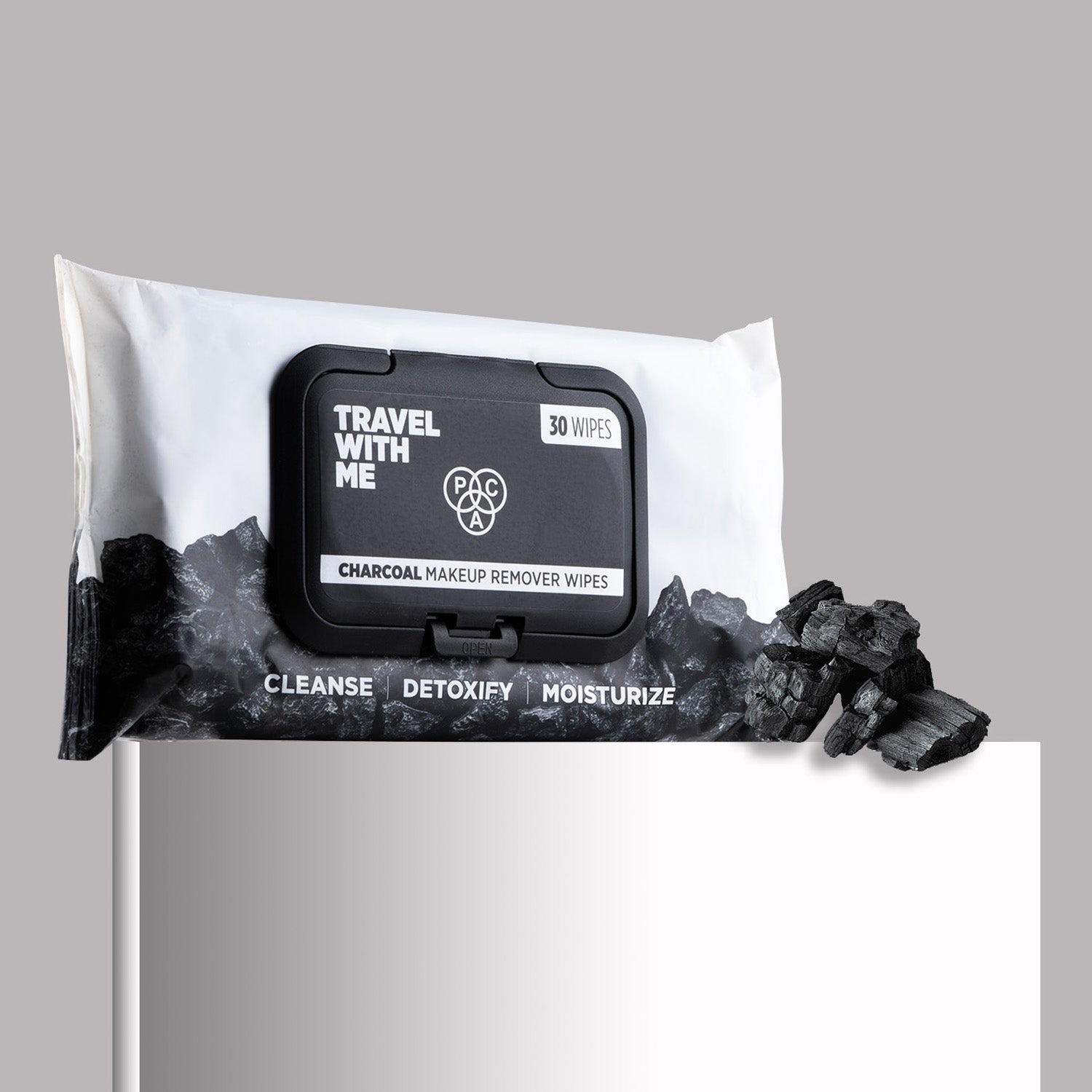 PAC Cosmetics Travel With Me Charcoal Wipes (30 N)