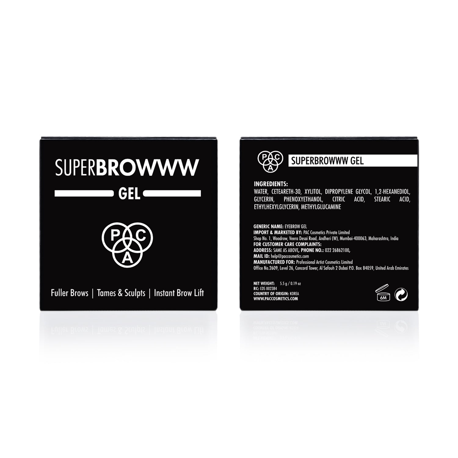 PAC Cosmetics Superbrowww Gel (5.5 gm)