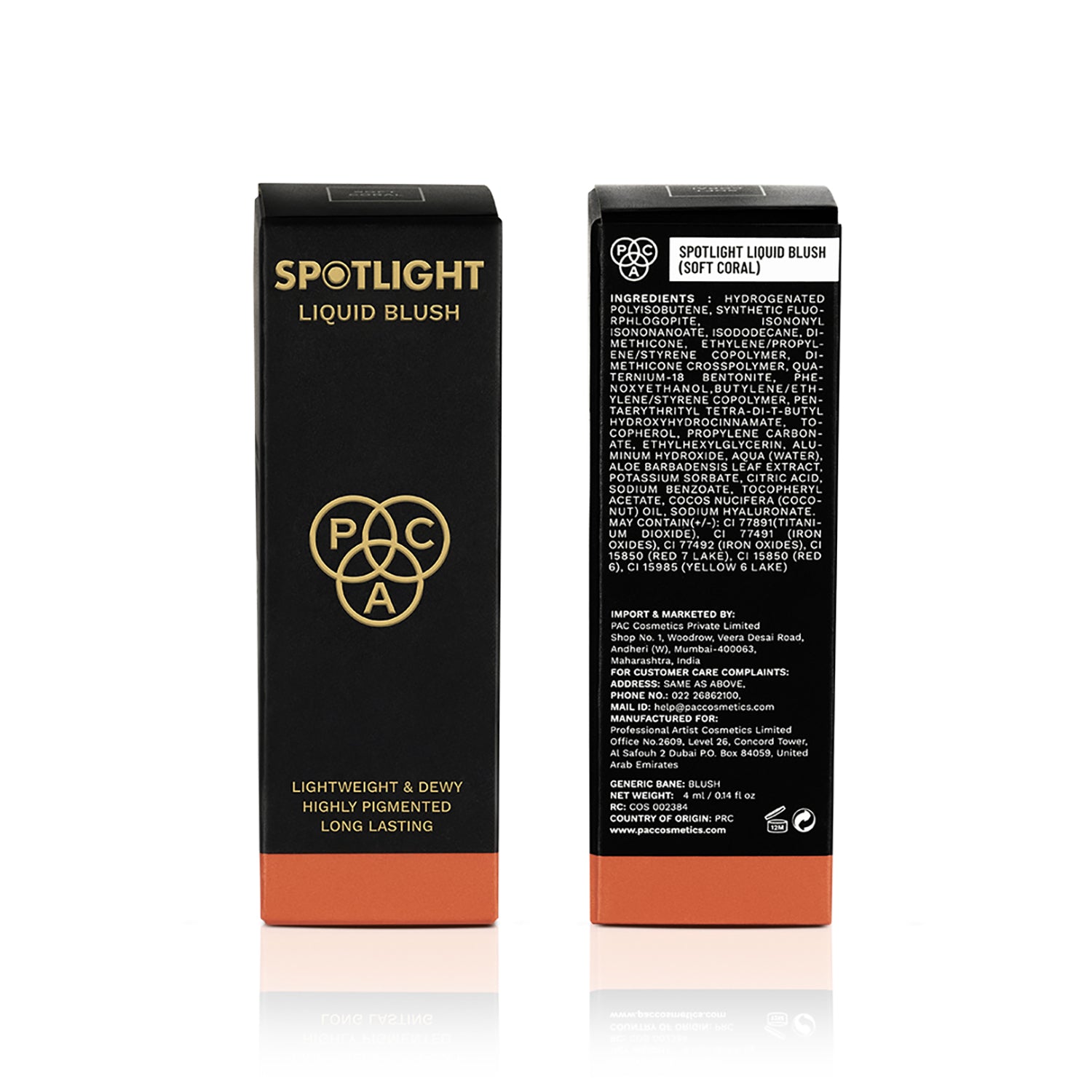 Pac Cosmetics Spotlight Liquid Blush #Color_Soft Coral