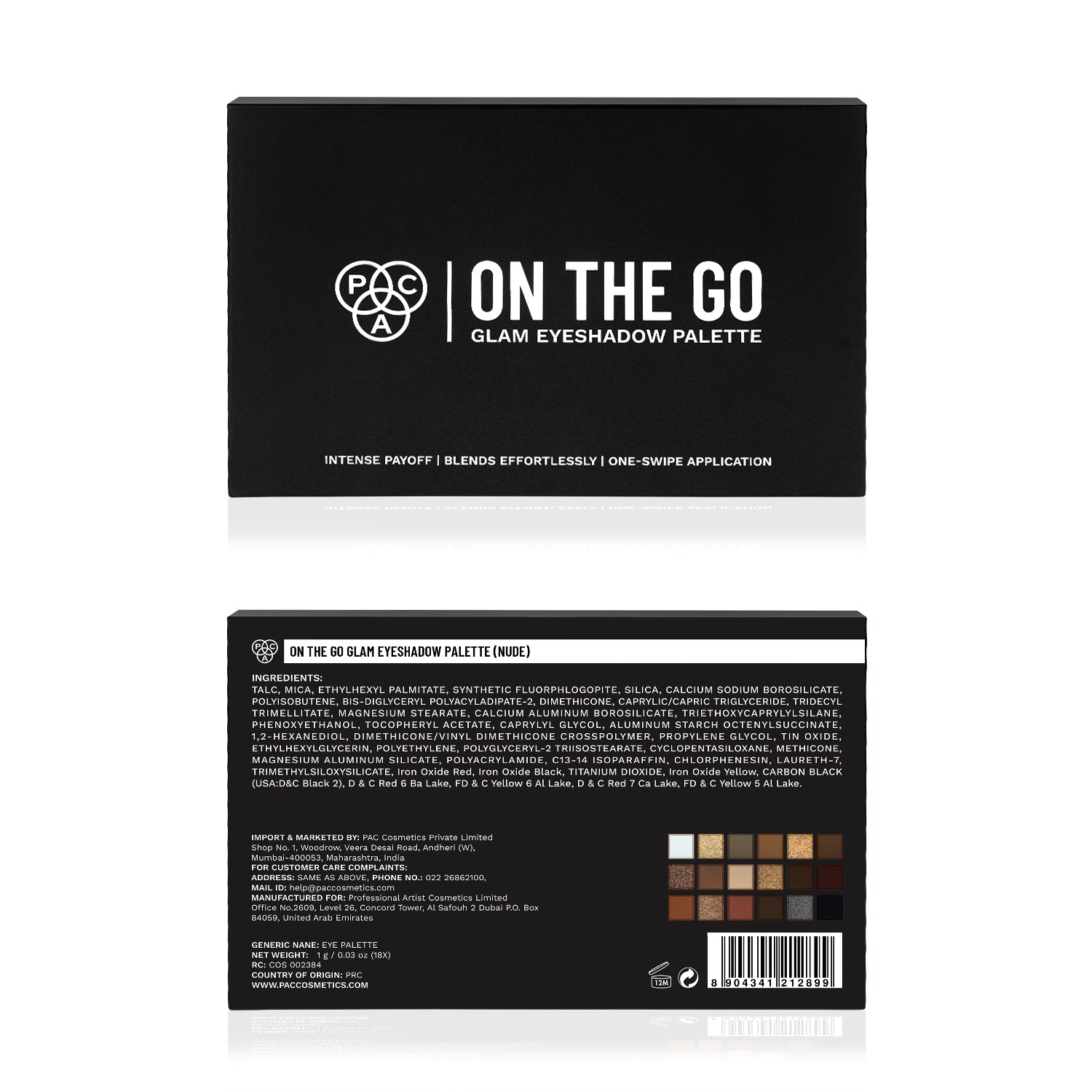 PAC On The Go Glam Eyeshadow Palette #Color_Nude