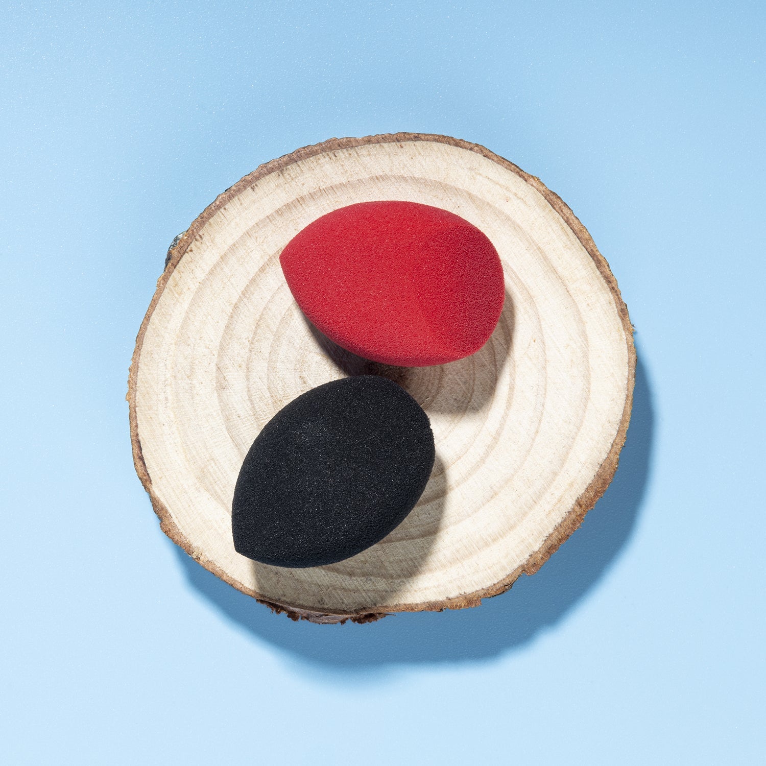 PAC Cosmetics Mini Sponge Set (Olive Cut) (Black, Red) (2 Pc)