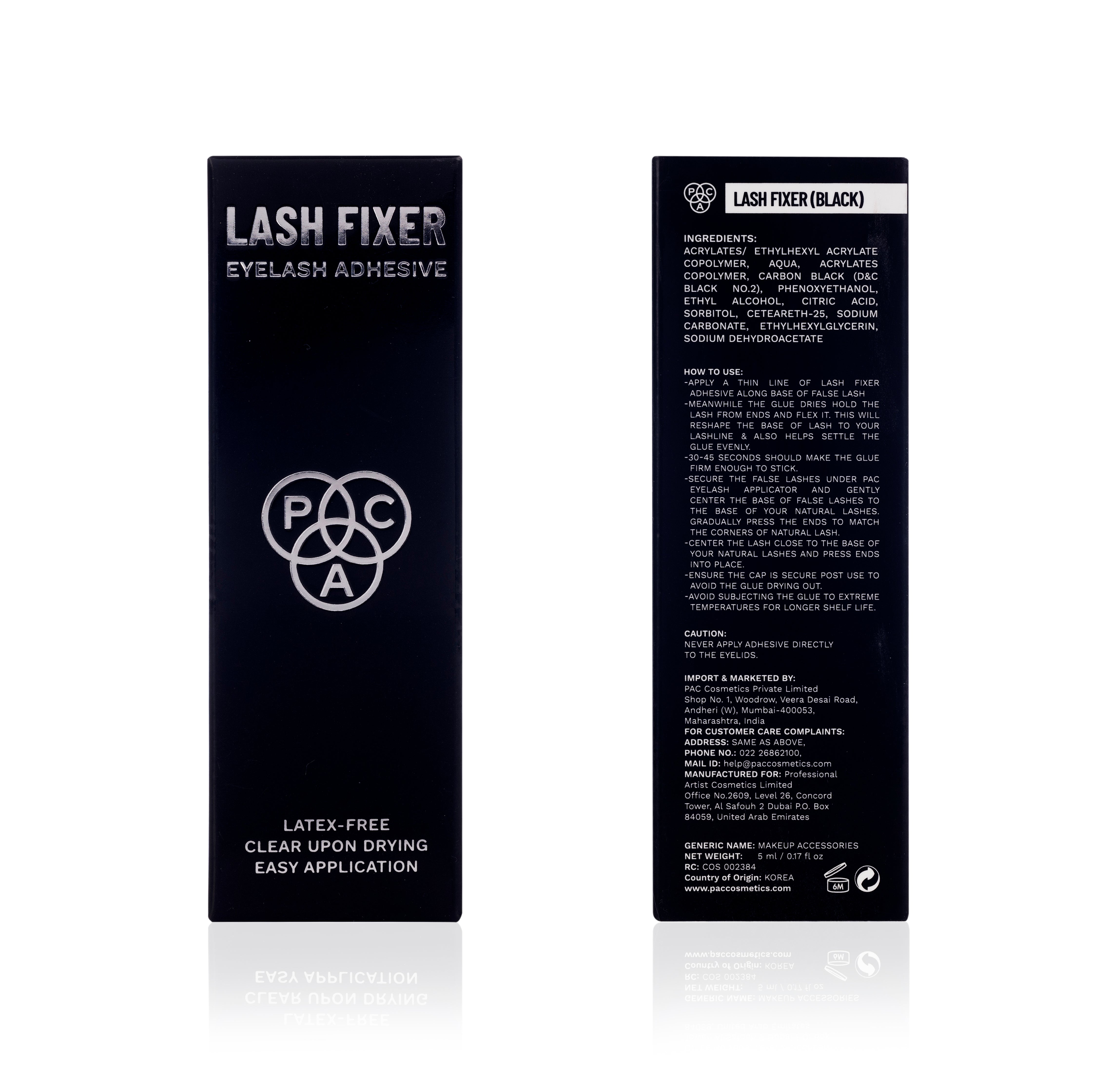 PAC Cosmetics Lash Fixer Eyelash Adhesive #Color_Black