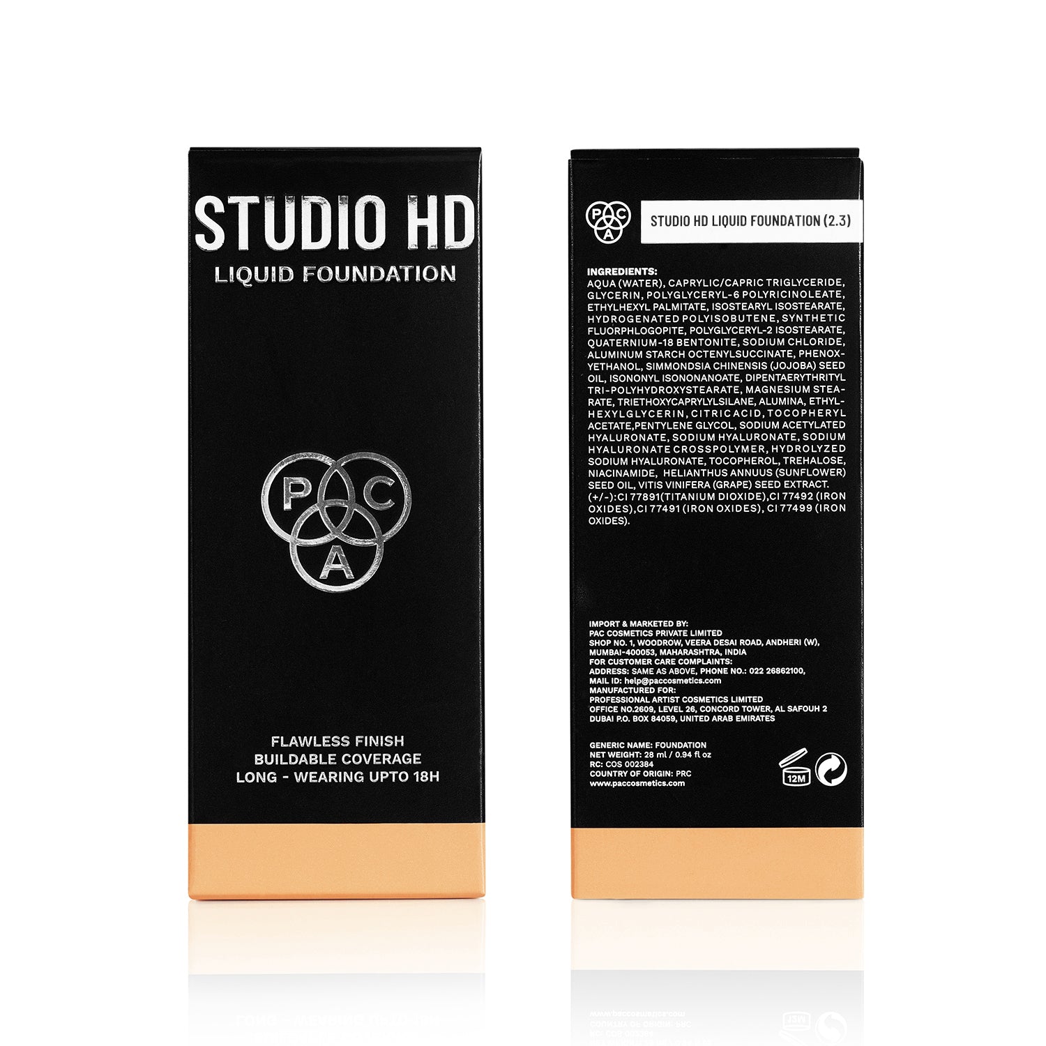 PAC Cosmetics Studio HD Liquid Foundation (28 ml) #Color_2.3
