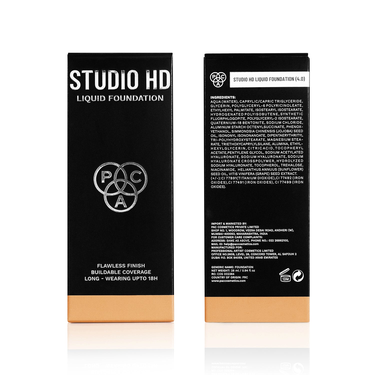 PAC Cosmetics Studio HD Liquid Foundation (28 ml) #Color_4