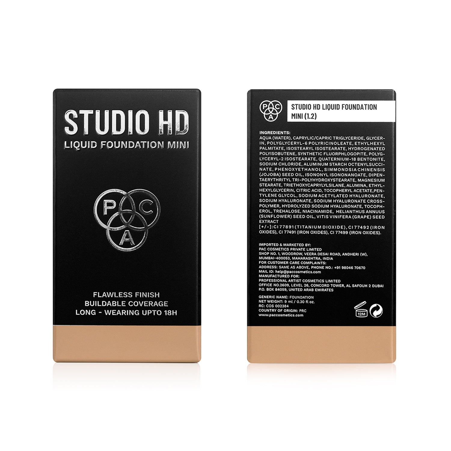 PAC Studio HD Liquid Foundation Mini #Color_1.2