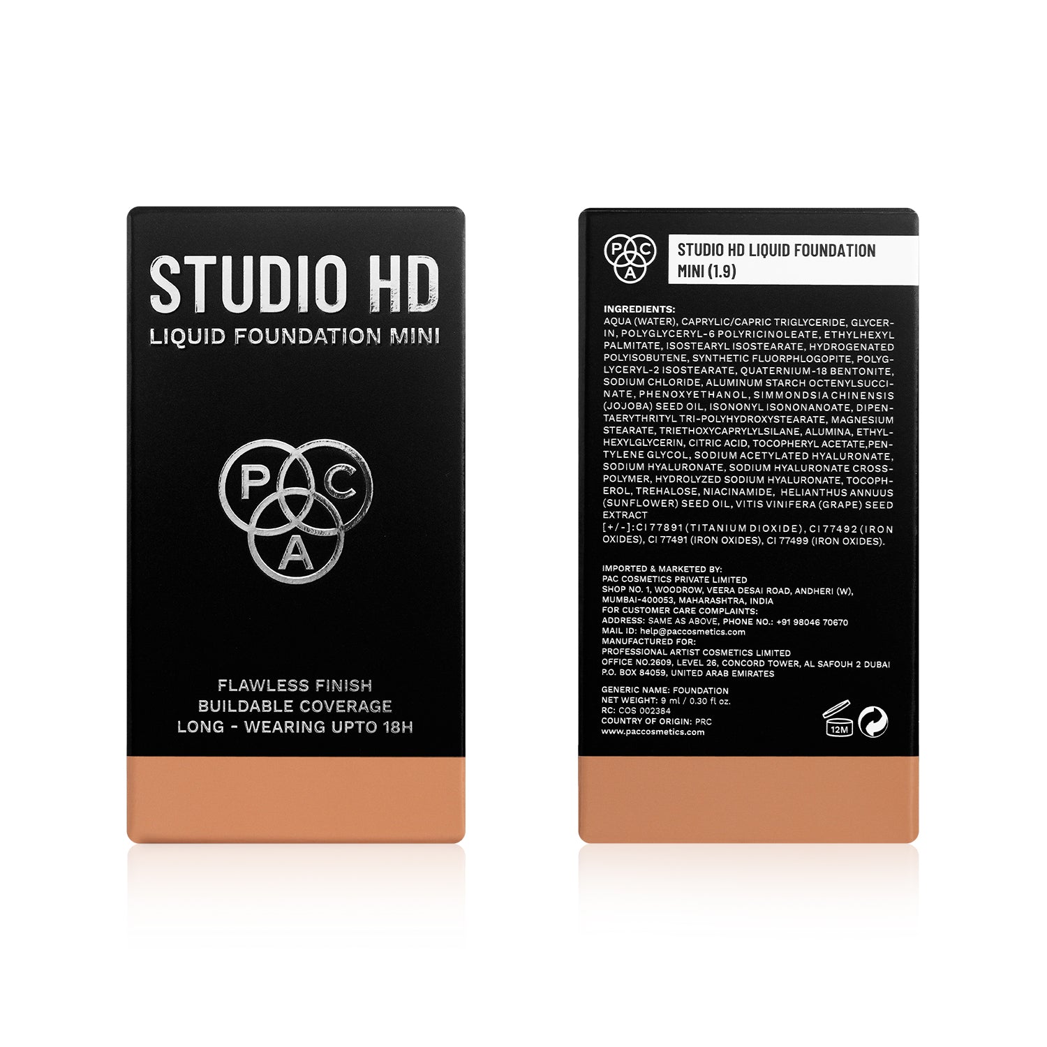 PAC Studio HD Liquid Foundation Mini #Color_1.9
