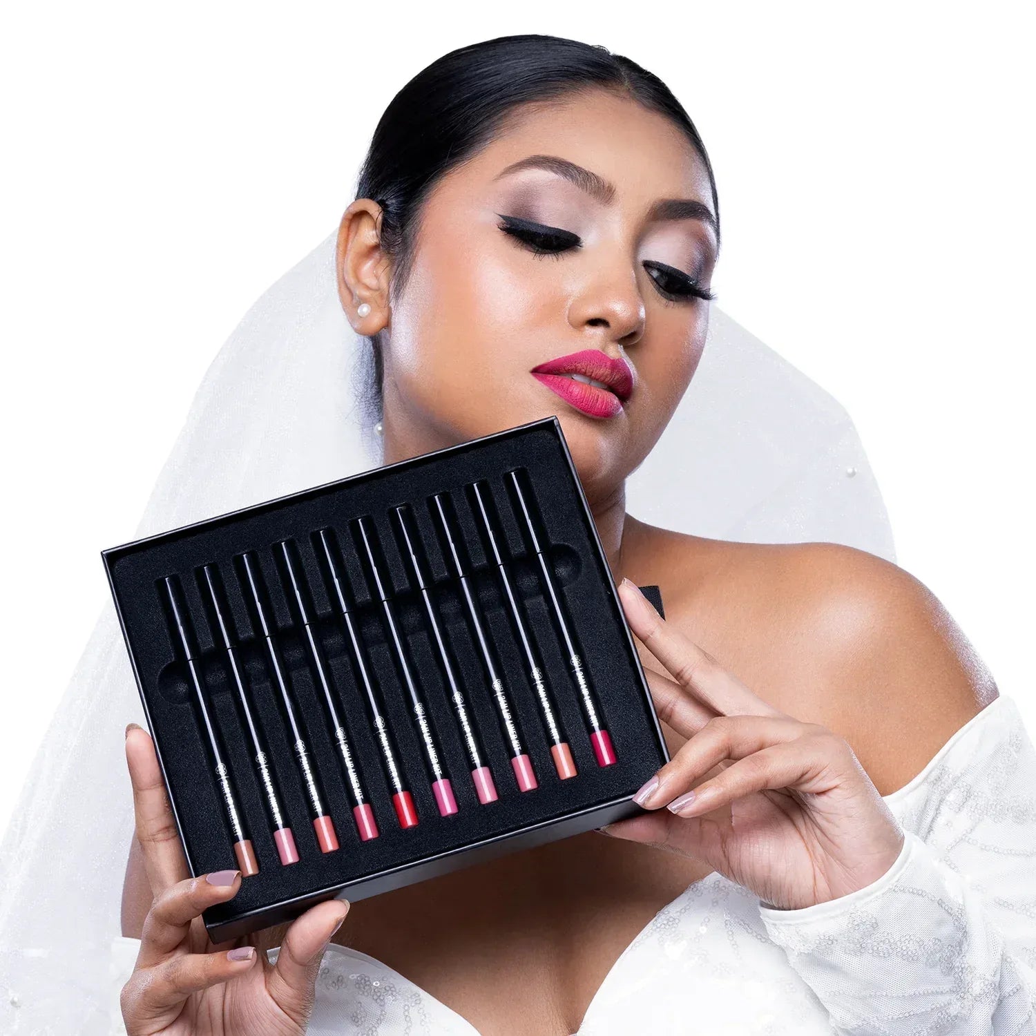 PAC 24H Lip Liner Kit (10 colors) #Color_Bridal Beauty