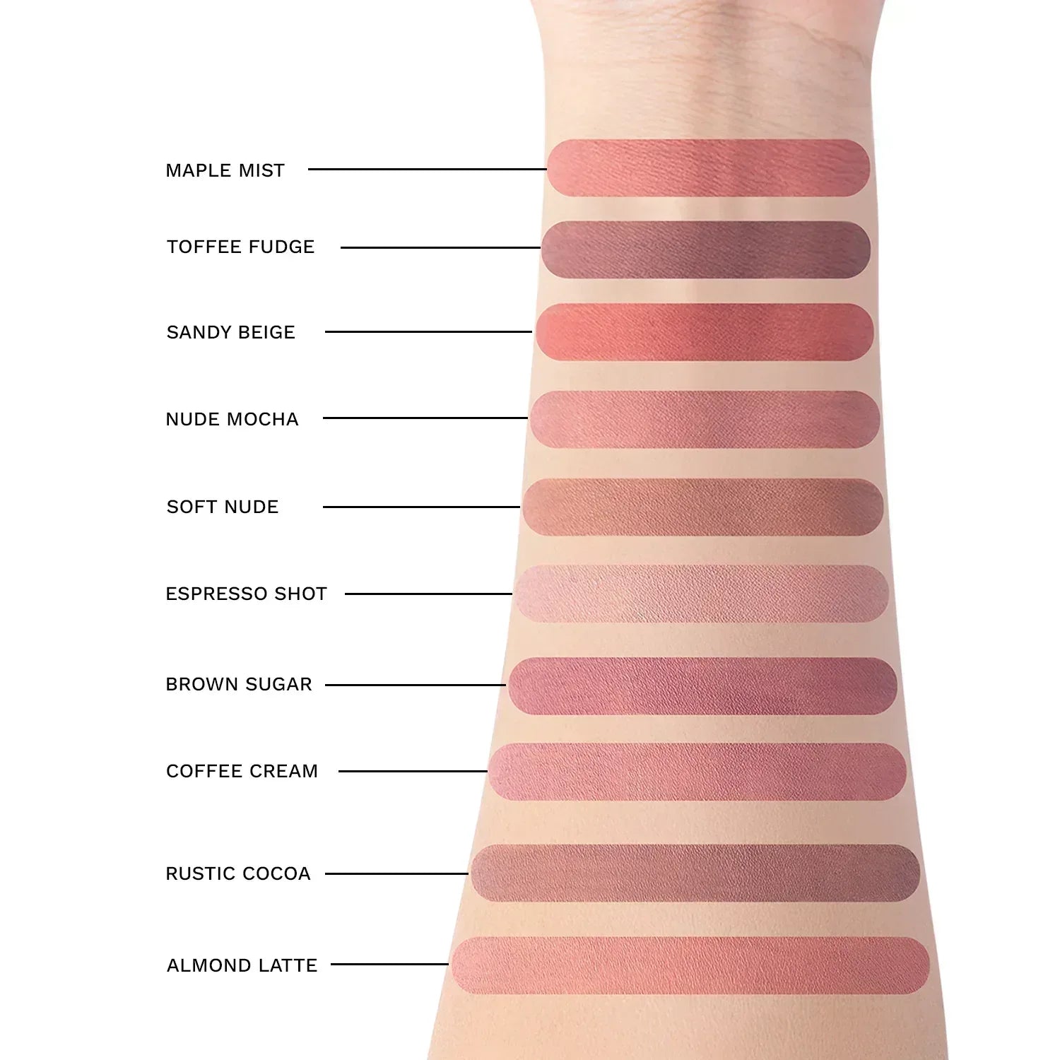 PAC 24H Lip Liner Kit (10 colors) #Color_Everyday Nudes