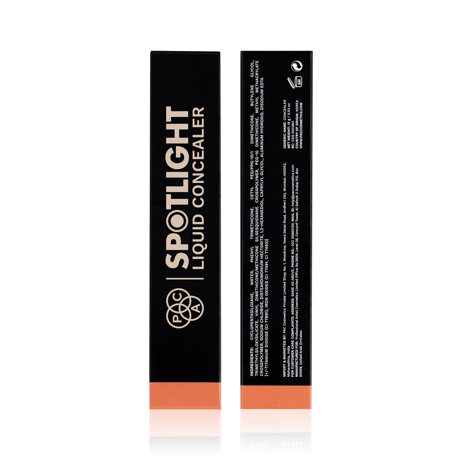 PAC Cosmetics Spotlight Liquid Concealer (15 gm) #Color_Orange Zest