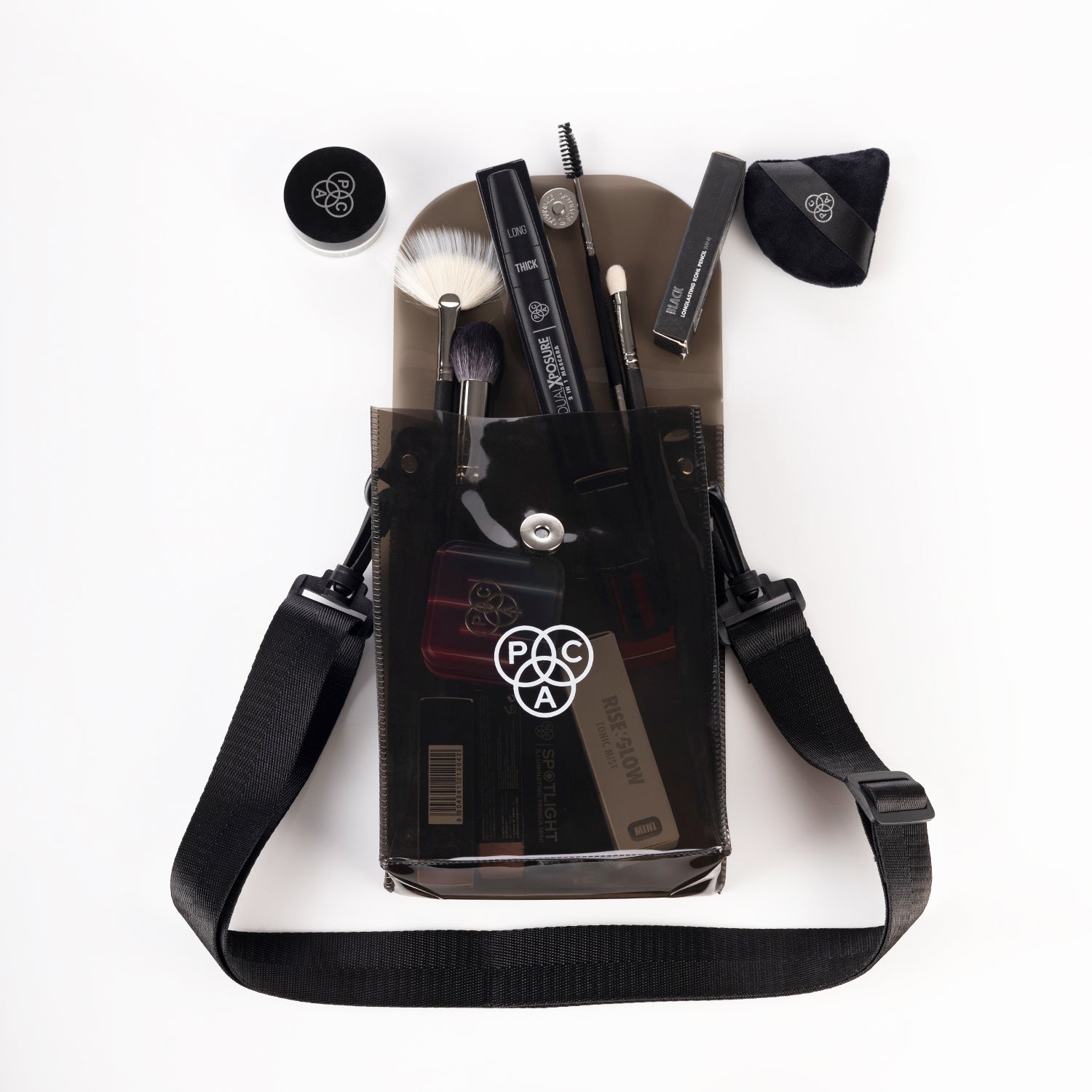 PAC Mini Transparent Makeup Sling Bag  #Color_Black